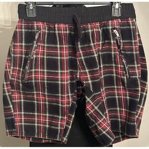 PacSun Plaid Shorts With Zippers Men's Size Small Elastic Waist‎ With Drawstring